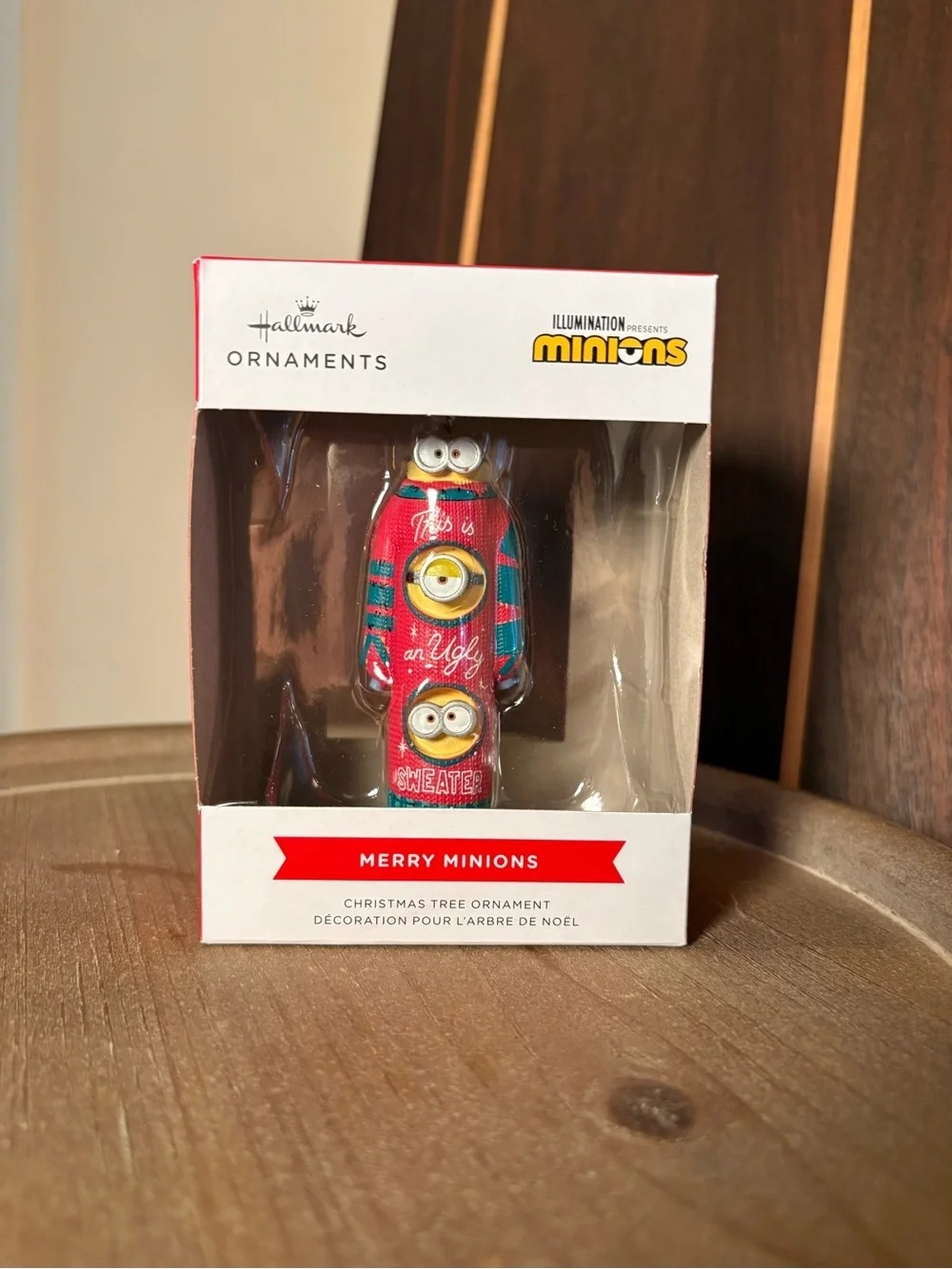 Hallmark Merry Minions Red Holiday Ornament NIB